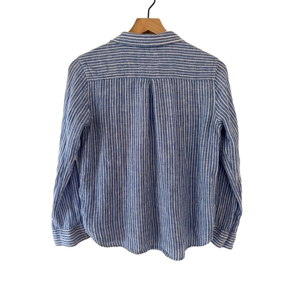 Rails Button Up Shirt Womens Blue White Striped Long Sleeve Coastal size Small - Picture 2 of 9